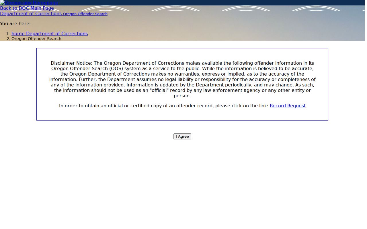 Lake County arrest transfer lookup in Oregon Offender Search