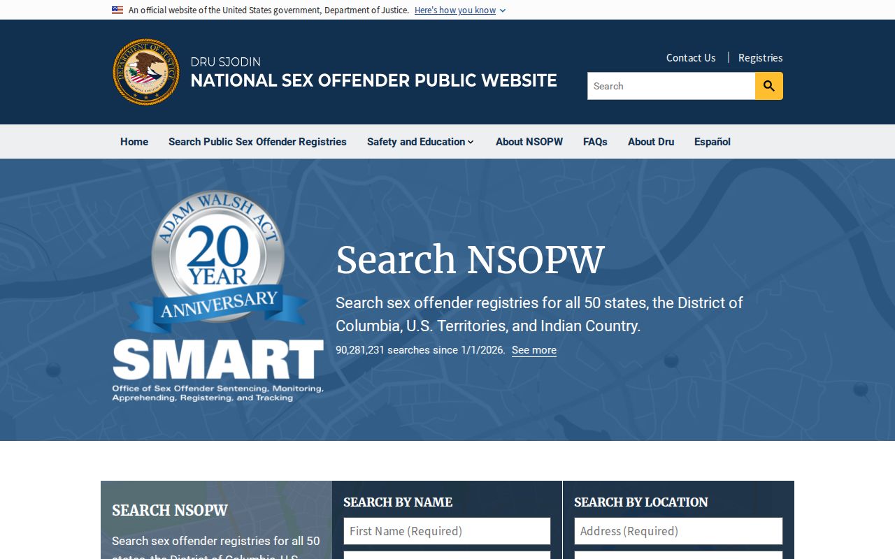 Lake County sex offender search through the national NSOPW interface